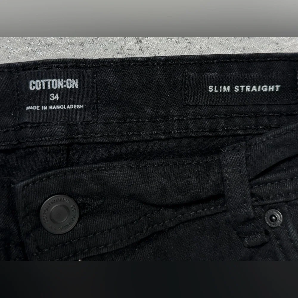 Cotton On Slim Straight Black Jeans Men’s 34